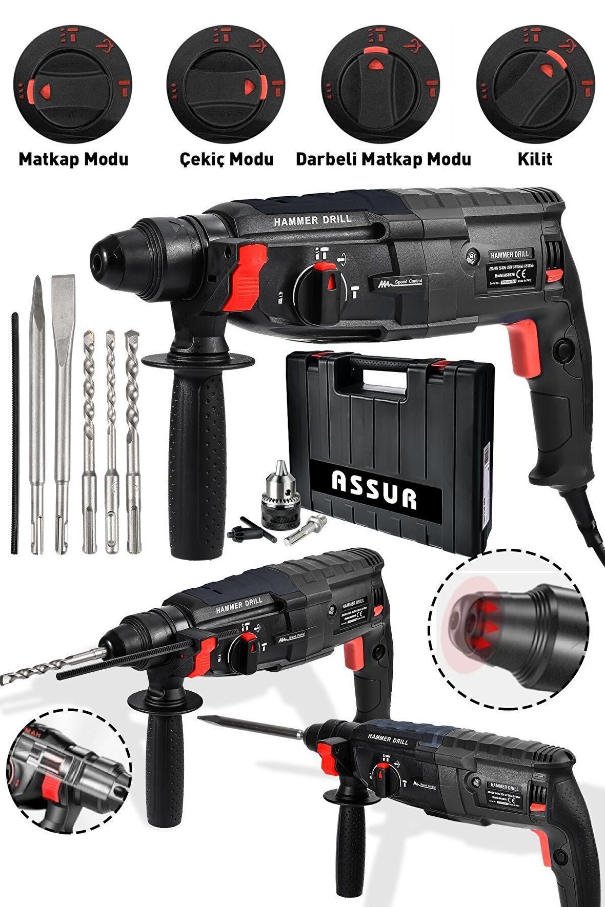 ASSUR Pro METAL ŞANZIMAN Kırıcı Delici Darbeli Matkap  2-28mm HILTI