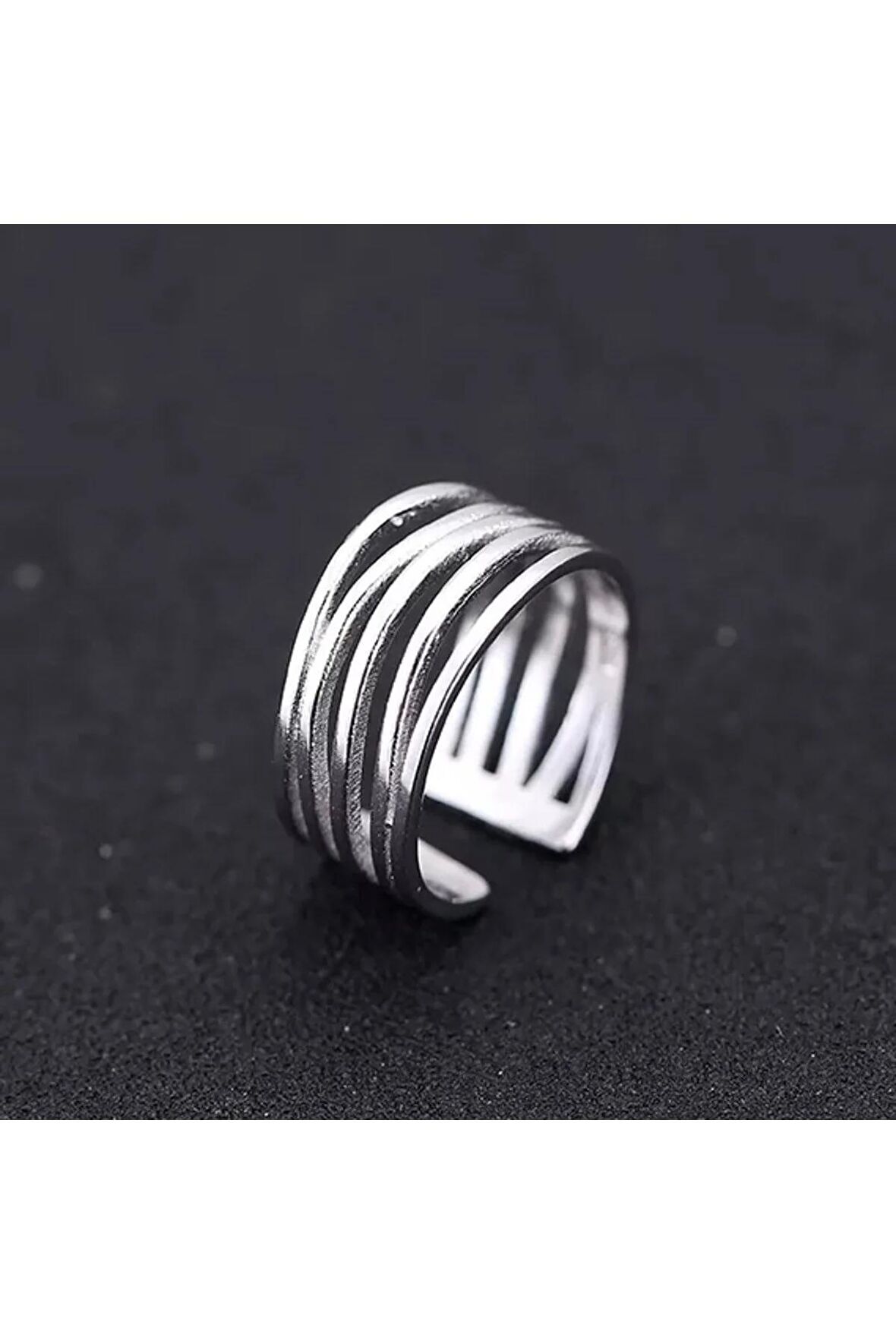 925 Ayar Gümüş Ayarlanabilir Bohem Tarz Çok Katmanlı Yüzük