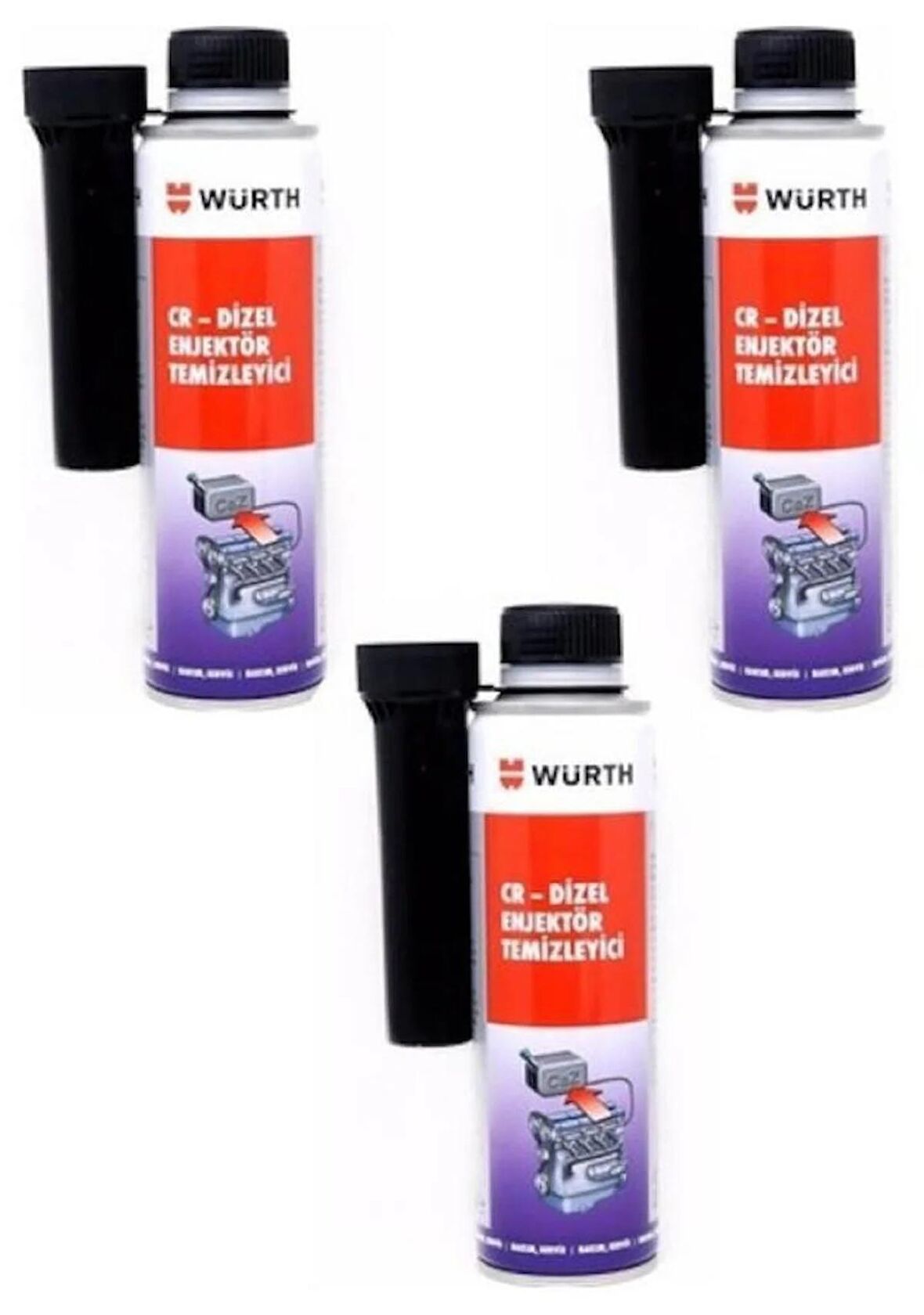 Würth Dizel Enjektör Temizleyici 300 Ml - 3 Adet