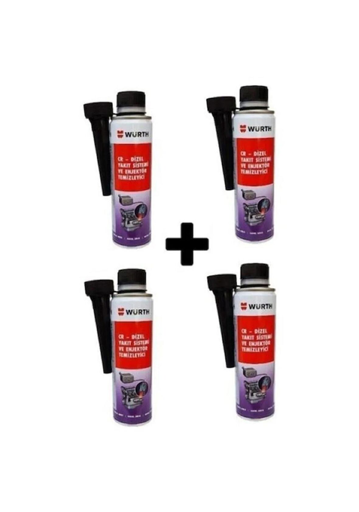 Würth Dizel Enjektör Temizleyici 300 Ml - 4 Adet