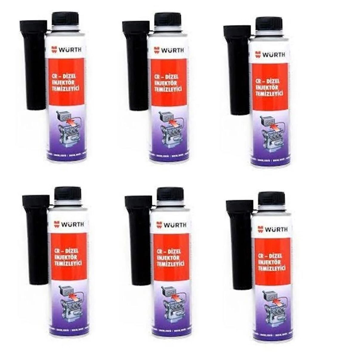 Würth Dizel Enjektör Temizleyici 300 Ml - 6 Adet