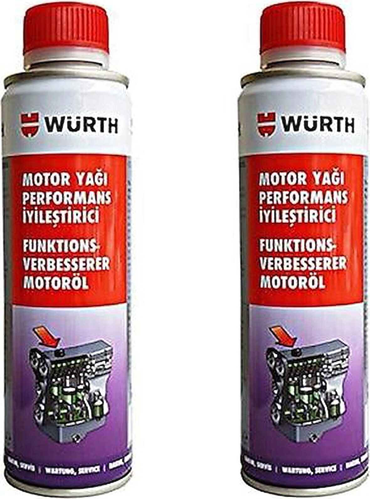 Würth Motor Yağı Performans Iyileştirici 300 ml 2 Adet