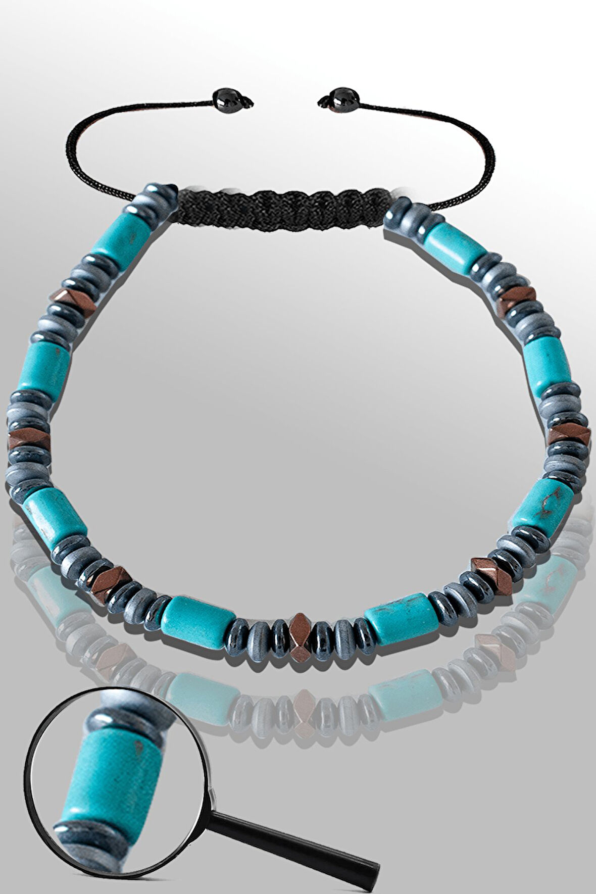 Sertifikalı AAA+ Kalite Özel Tasarım Firuze Taşı Bileklik - Turkuaz Taşı