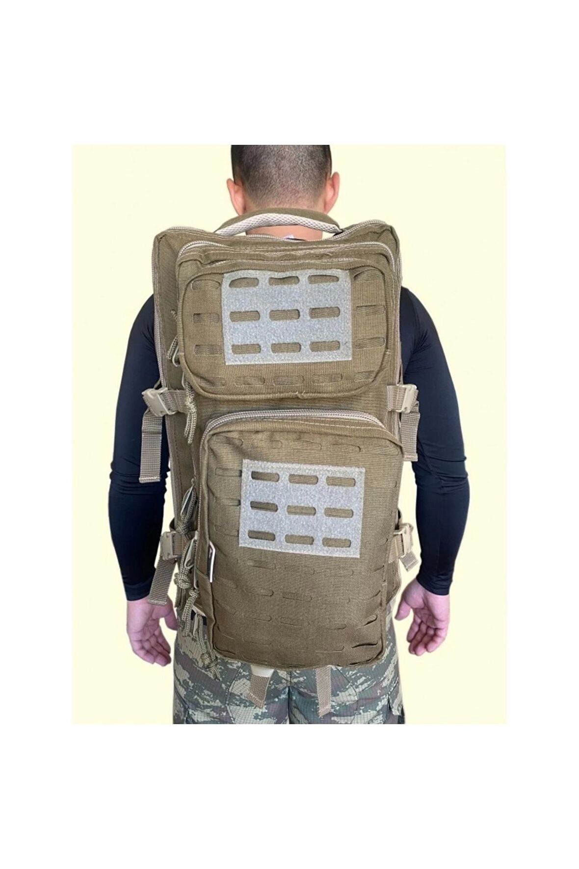 Bej Cordura Kumaş Taktikal Sırt Çantası