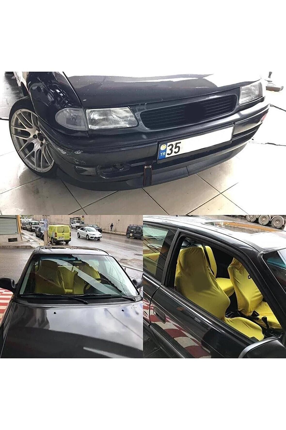 Opel Astra Uyumlu F Kasa Uyumlu Astra Lip 2 Parça Ön Tampon Eki