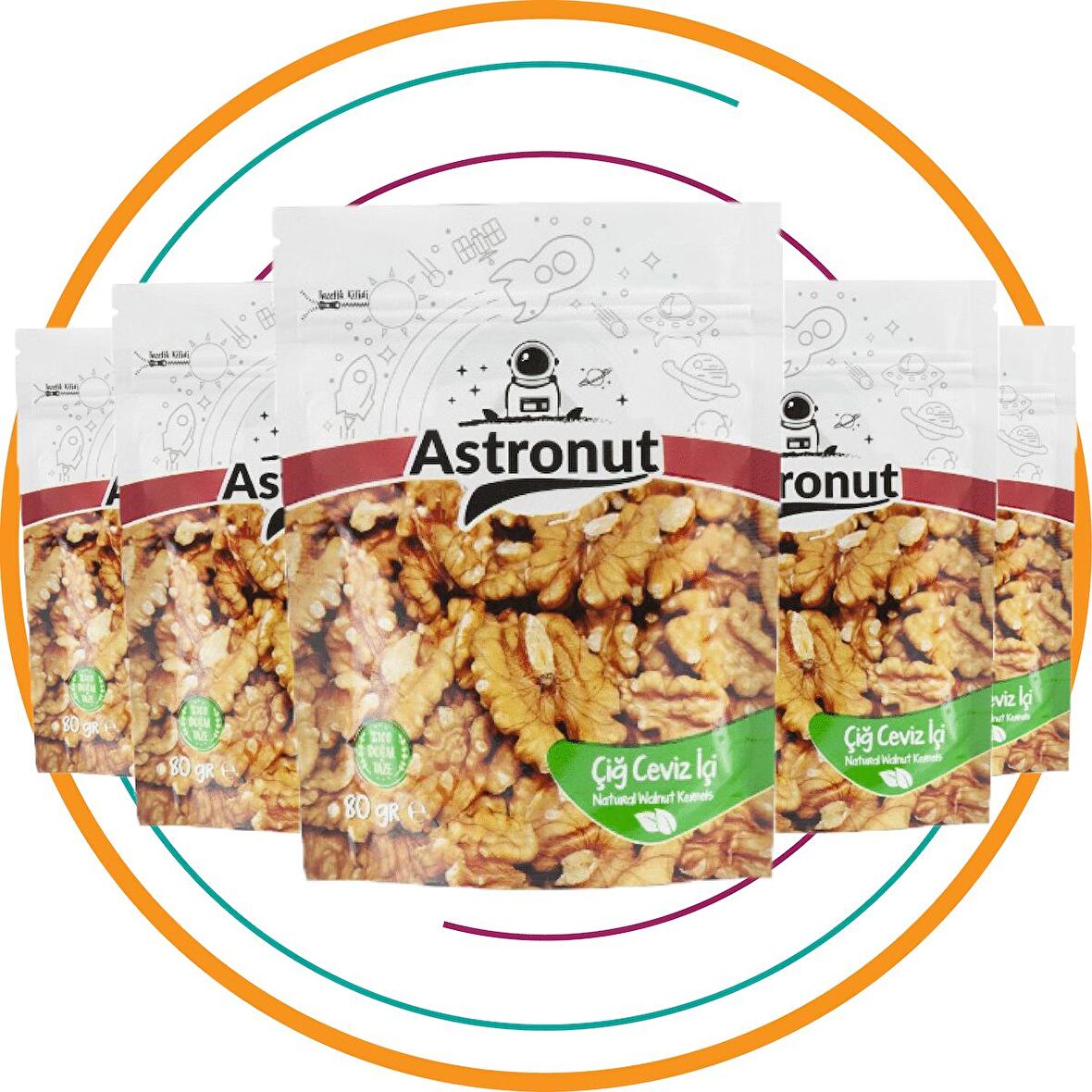 Astronut Ceviz içi Kelebek 80 Gr (5 Adet)