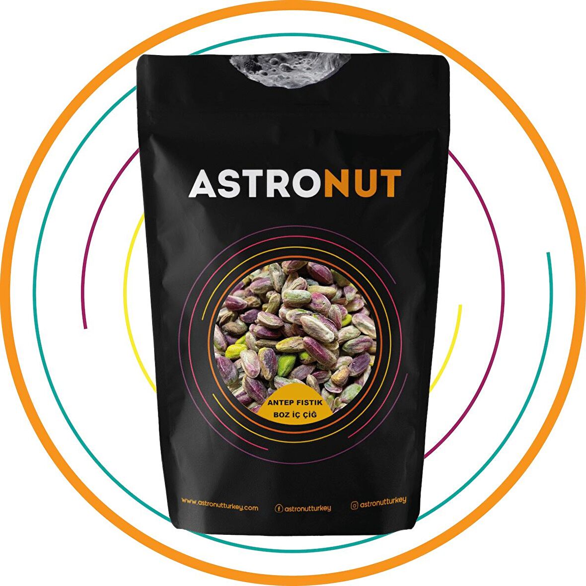 Astronut Antep Fıstık Çiğ İç Boz Tane 500 Gr