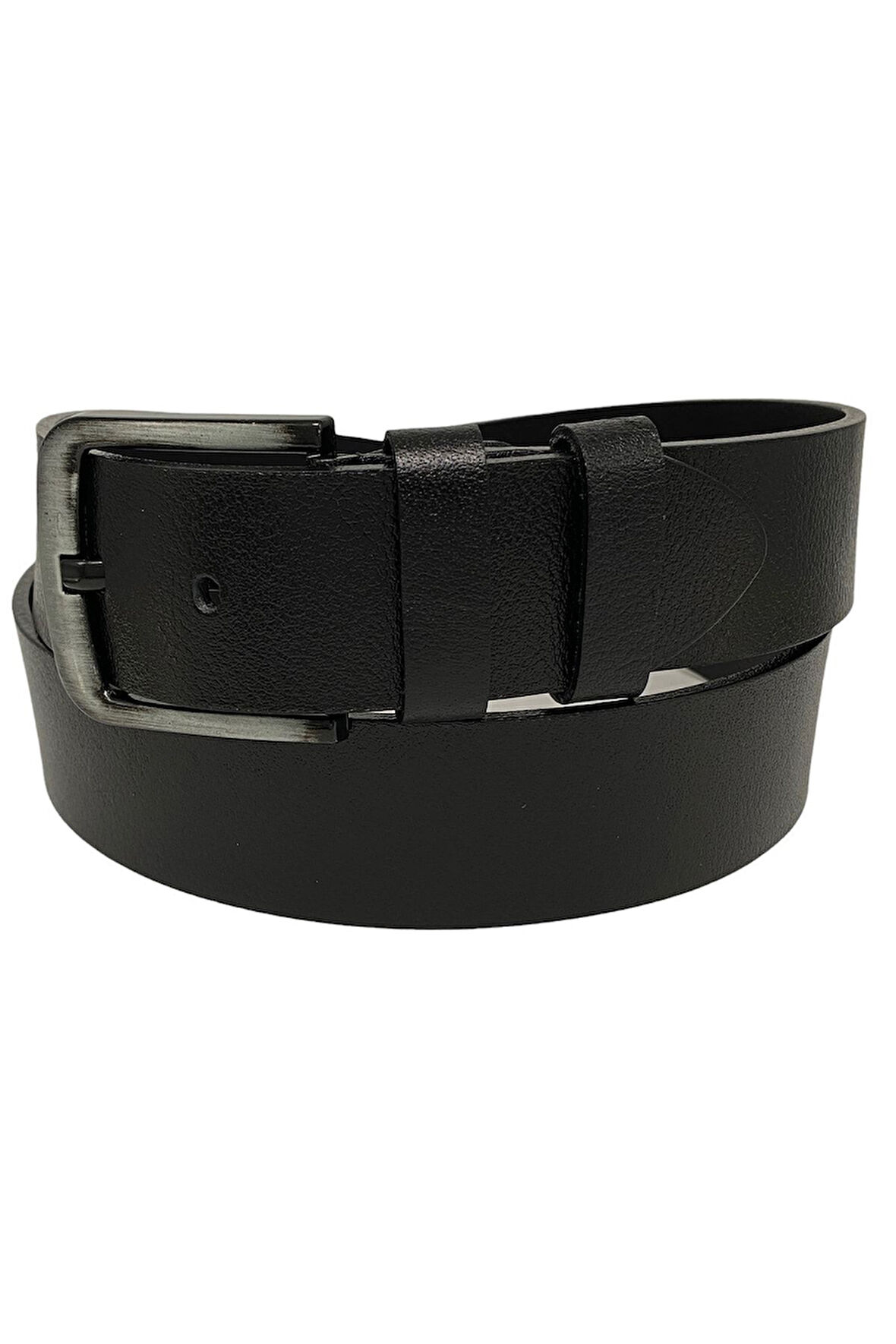 Siyah Hakiki Deri Düz Renk 4.5 Cm.lik Spor Kemer- Tek Katmanlı Manda Derisi - 500-düz-22y