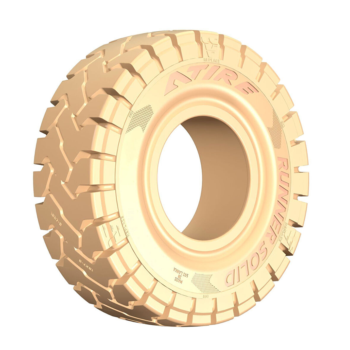 200/50-10 Runner Solid Segmanlı İz Bırakmayan Dolgu Forklift Lastiği