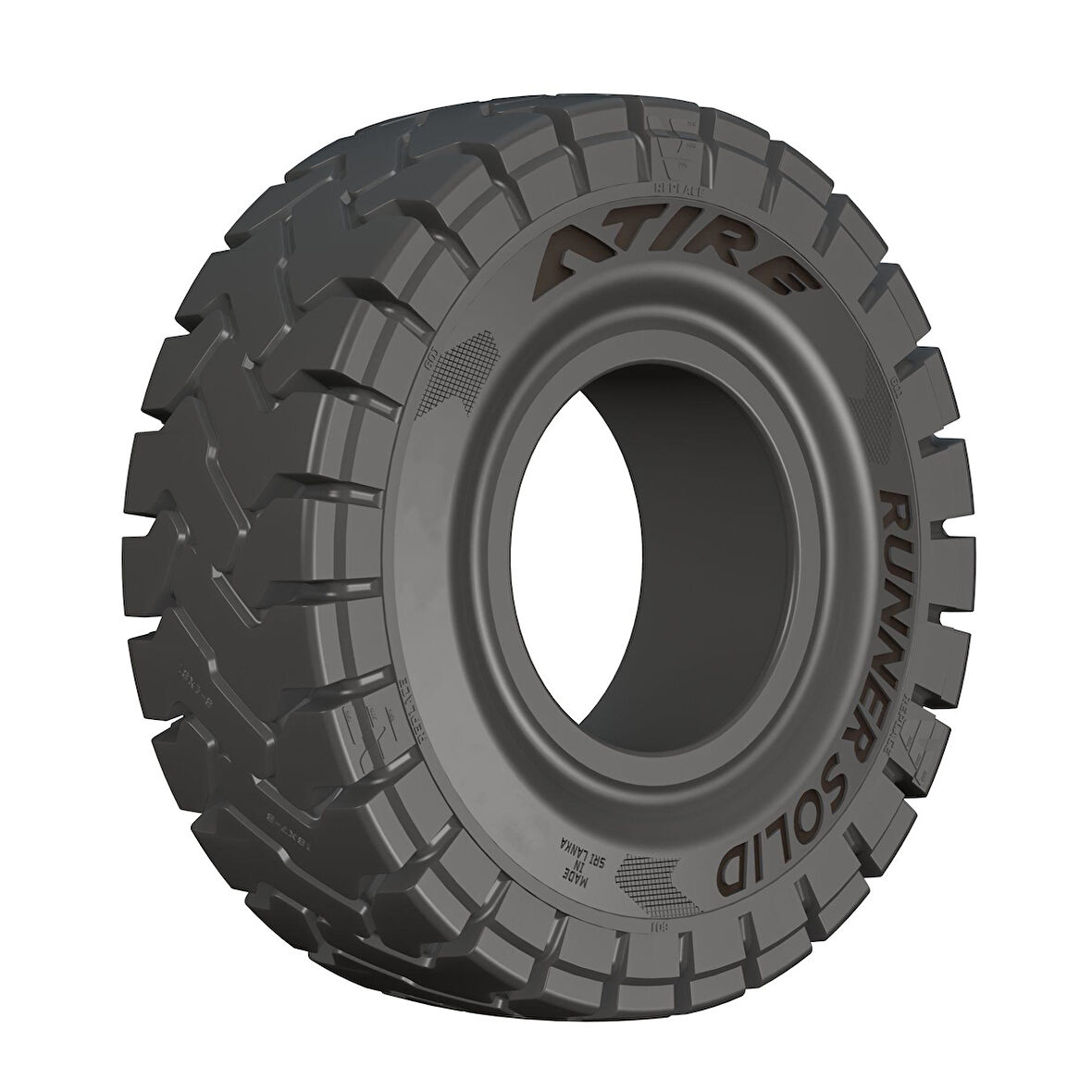 23x9-10 (225/75-10) Runner Solid Segmansız Dolgu Forklift Lastiği