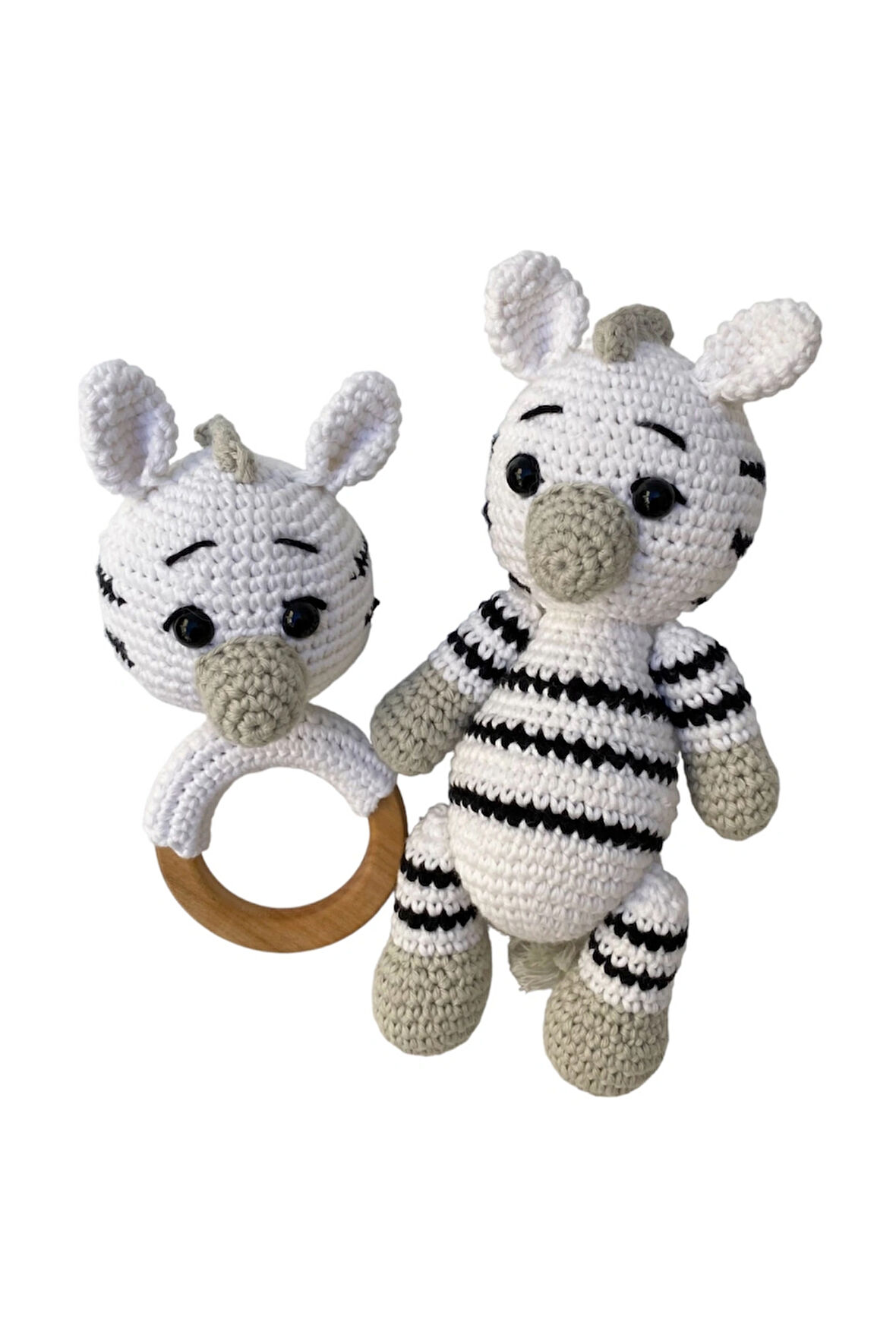 Amigurumi Zebra Uyku Arkadaşı Ve Diş Kaşıyıcı Seti
