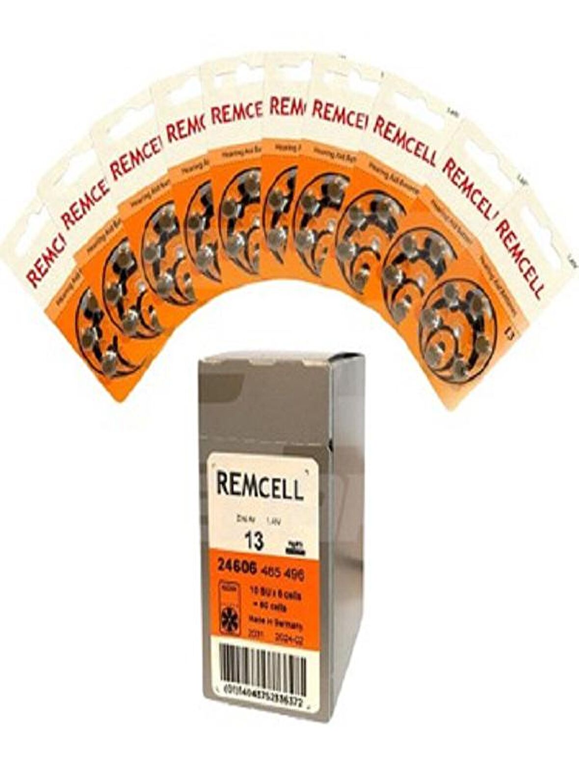 Remcell 13 Numara İşitme Cihaz Pili Kulaklık Pili 6'lı Blister-10 PAKET