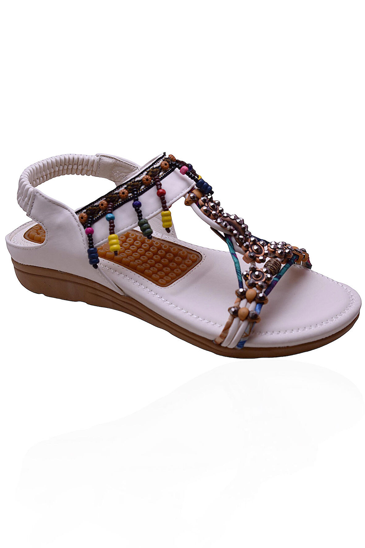 Guja 22Y150-22 Ortopedik Taban Kadın Sandalet (36-41) Arkası Lastikli