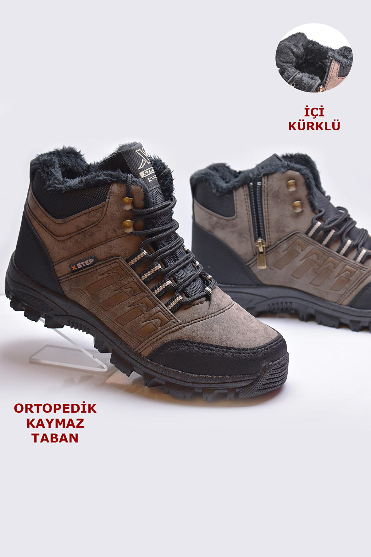 X6 Ortopedik Kaymaz Taban Kürklü Kadın Erkek Bot Outdoor Bot