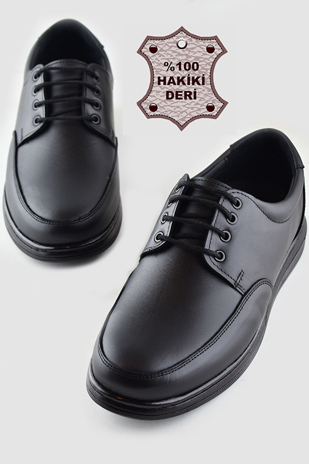 401 Ortopedik Topuk Masajlı Hakiki Deri Kışlık Erkek Ayakkabı Kauçuk Taban