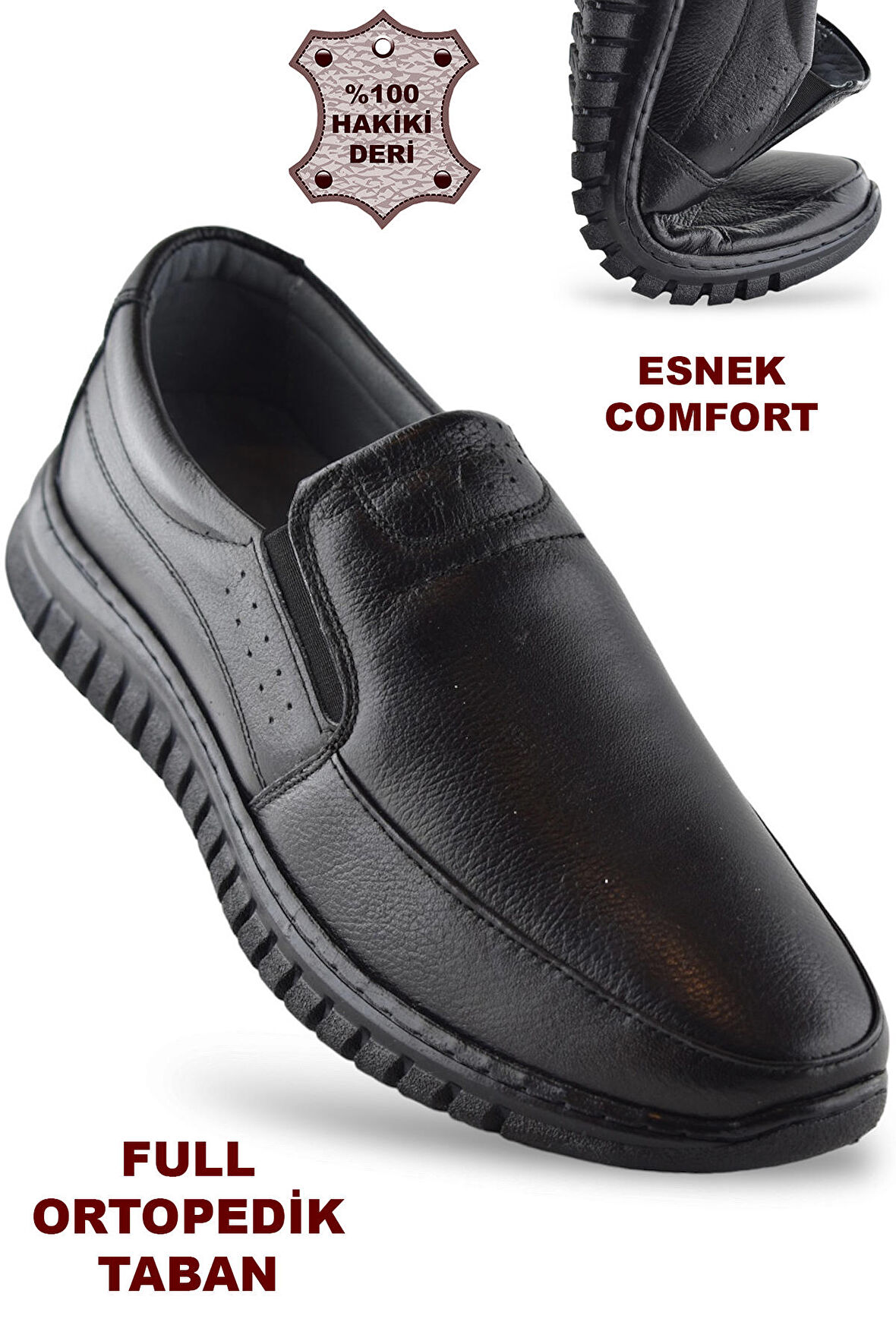 201 Tam Ortopedik Taban Hakiki Deri Erkek Ayakkabı Günlük Ultra Comfort