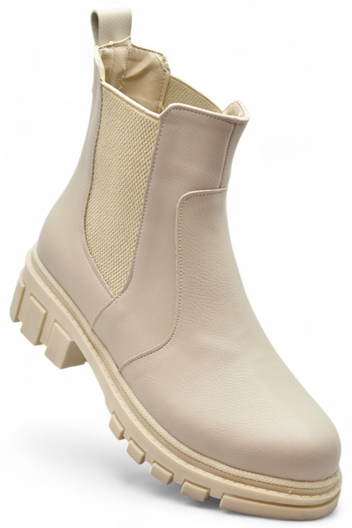 887 Günlük Lastikli Kadın Bot Ayakkabı Kışlık Kadın Bot Chelsea Model