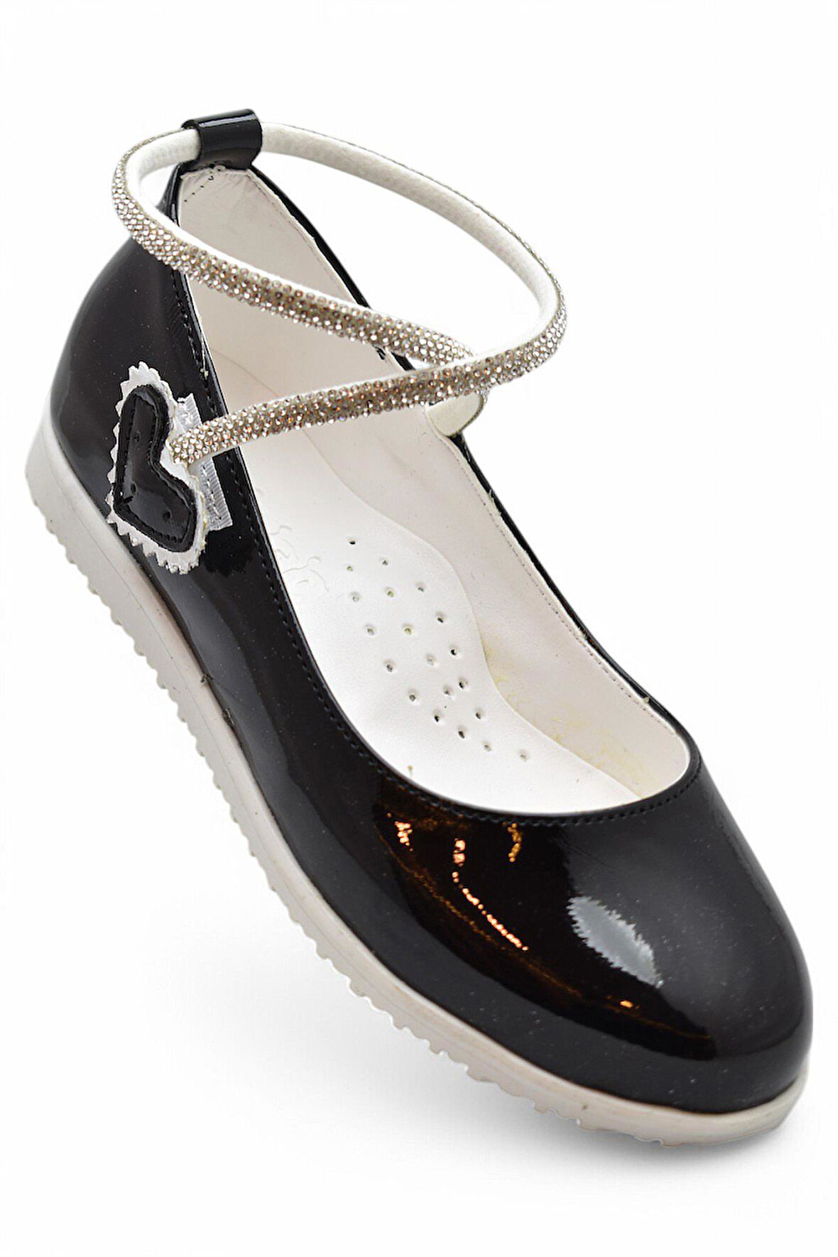 2025 Rahat Taban Cırtlı Kız Çocuk Babet Ayakkabı Düğün Abiye Nişan Ev Babeti