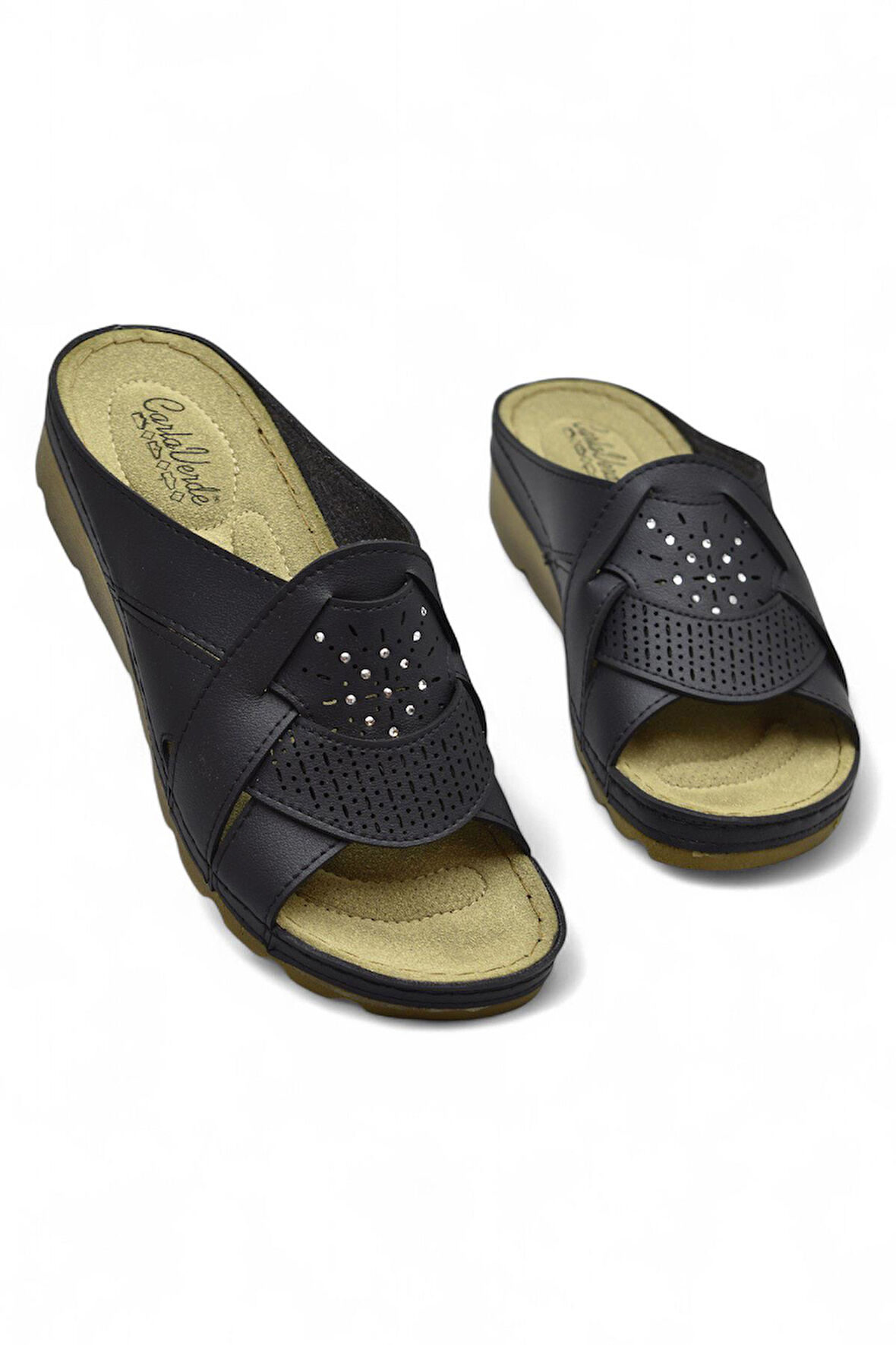 160149 CV TAM Ortopedik Taban Günlük Kadın Terlik Anatomik Taban