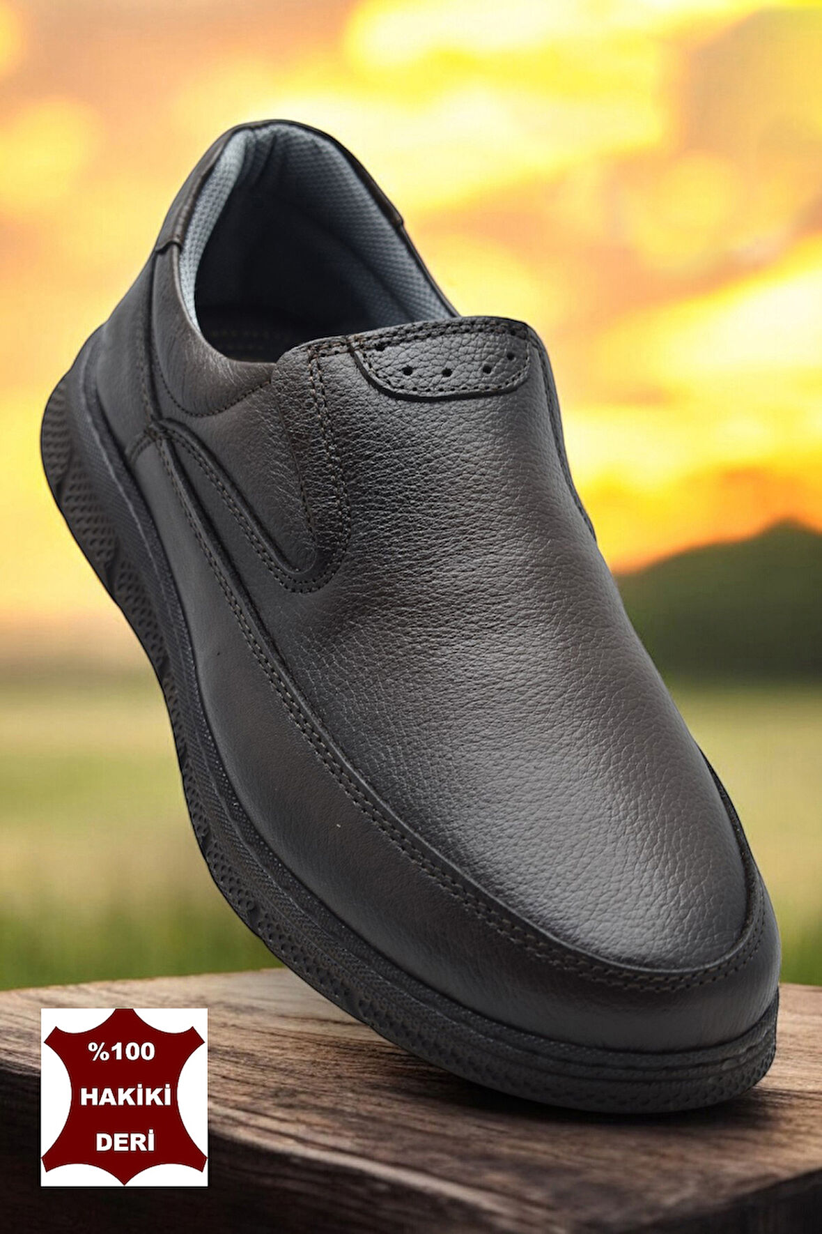 TAB202 Topuk Jelli Ortopedik Taban Hakiki Deri Erkek Ayakkabı Poli Hafif Taban