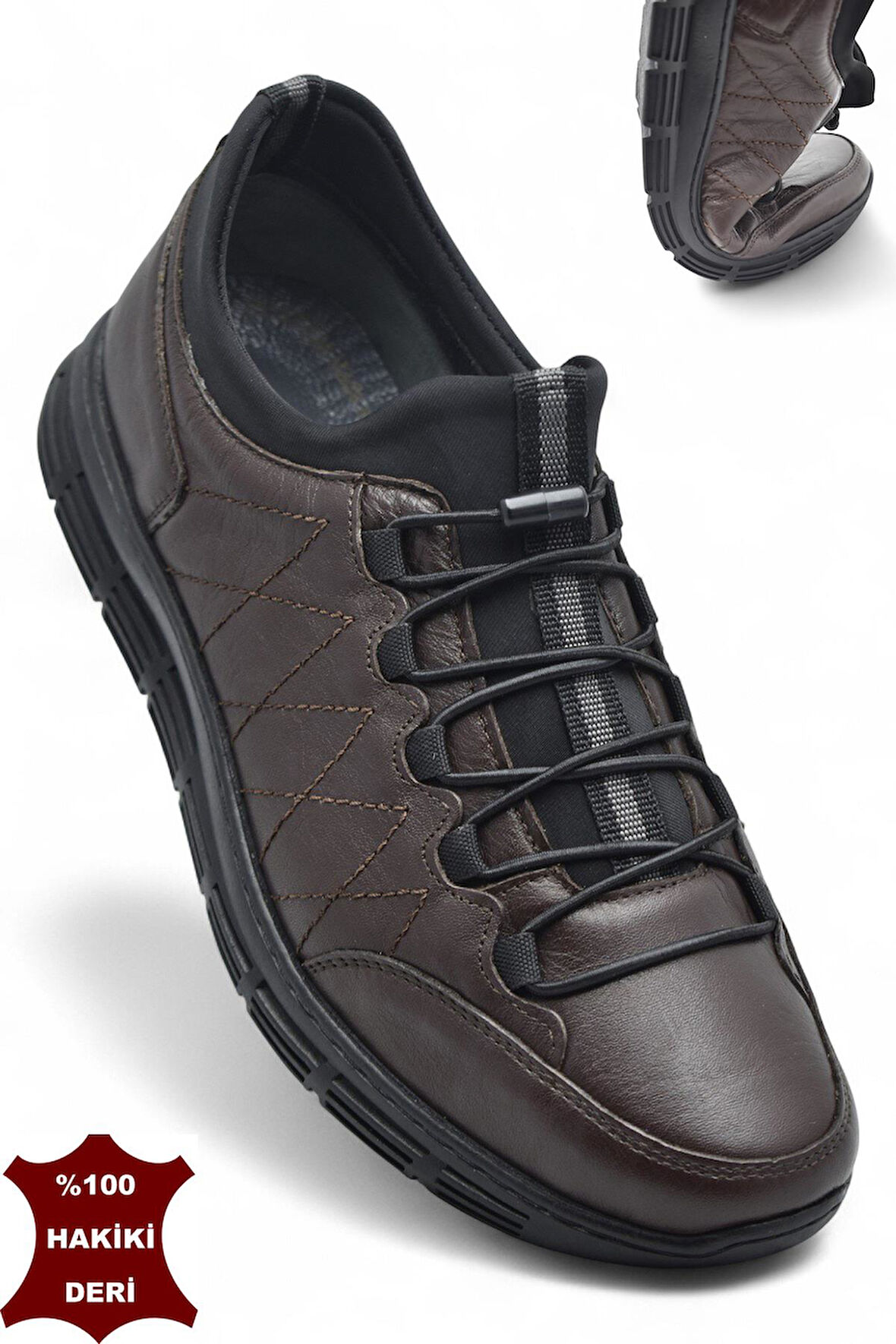 3216 Ortopedik Taban Günlük Hakiki Deri Erkek Ayakkabı Kauçuk Taban Casual Ayakkabı