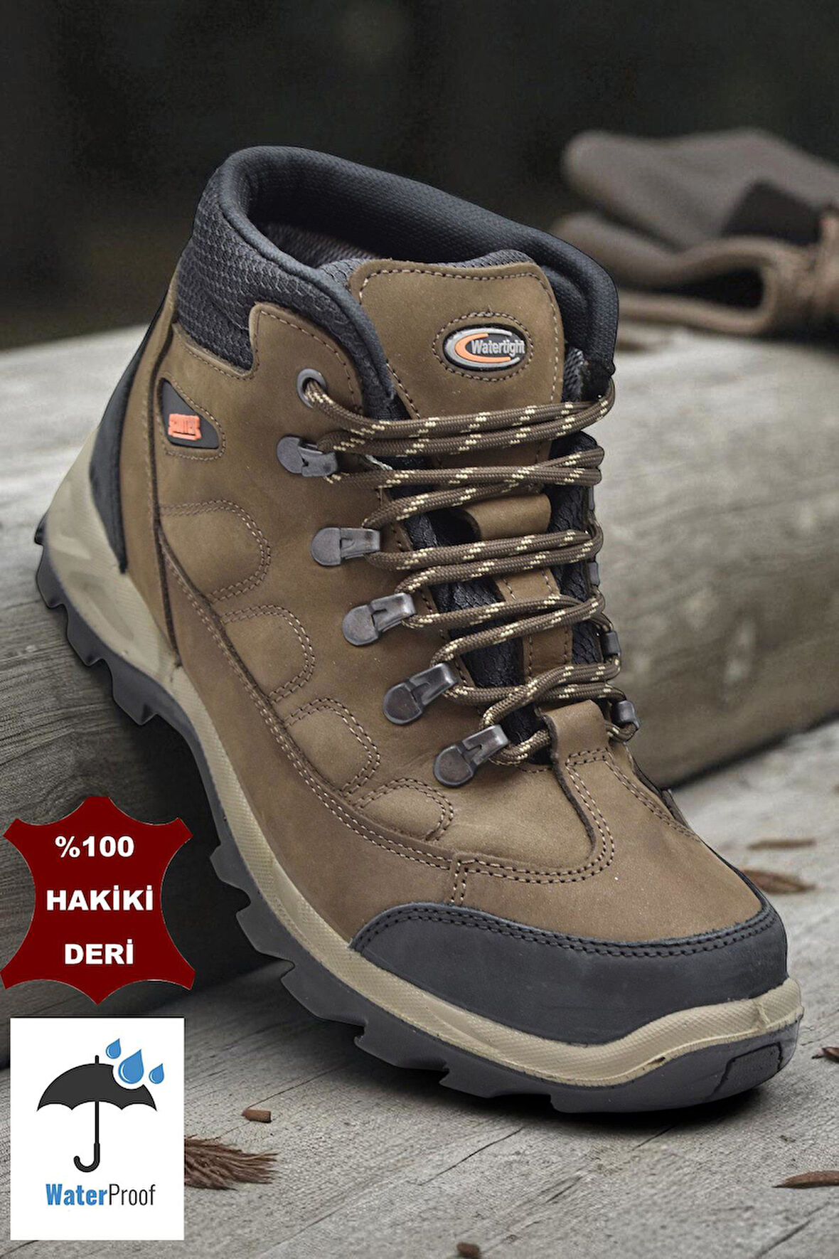 5538 Ortopedik Taban SU GEÇİRMEZ Unisex Hakiki Deri Bot Ayakkabı 