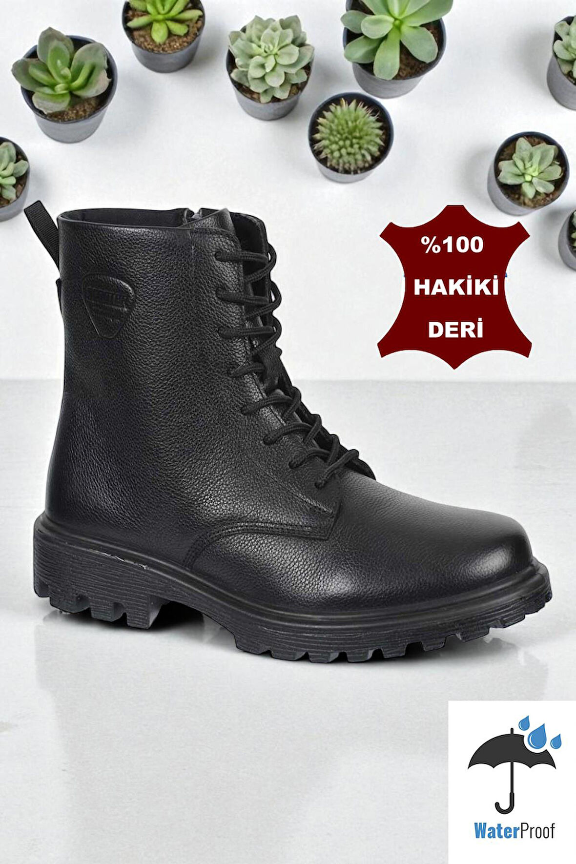 7106 Scooter Ortopedik Hakiki Deri Erkek Bot Ayakkabı Fermuarlı 