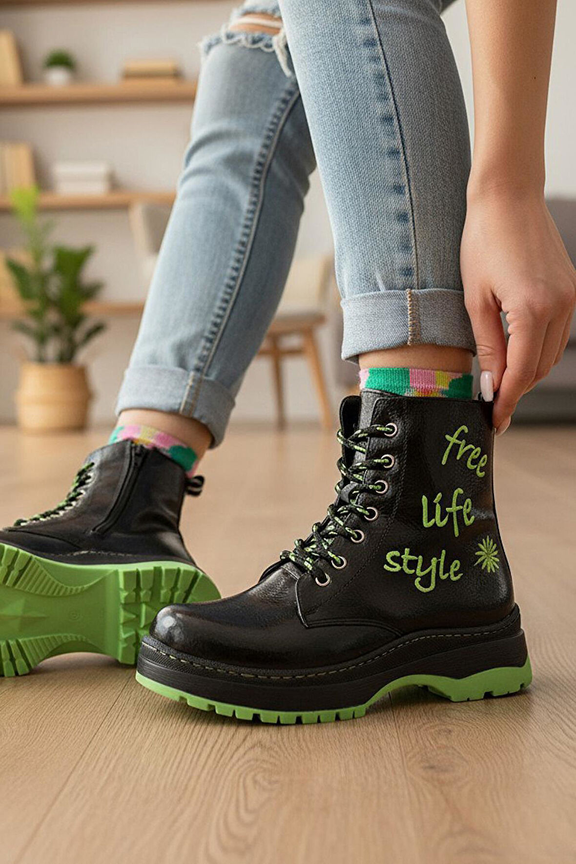 258 Ortopedik Bağcıklı Fermuarlı Kız Çocuk Bot Ayakkabı Kürklü Kız Çocuk Bot 