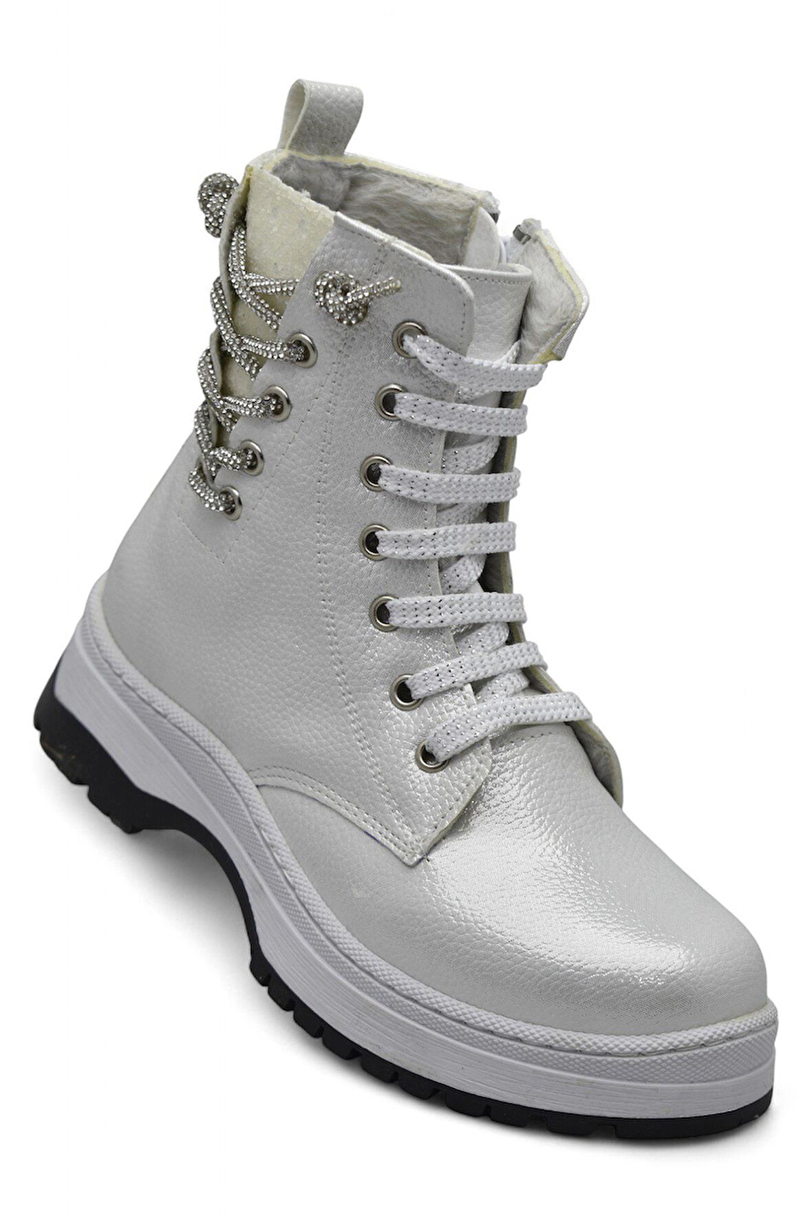 269 Ortopedik Bağcıklı Fermuarlı Kız Çocuk Bot Ayakkabı Kürklü Kız Çocuk Bot