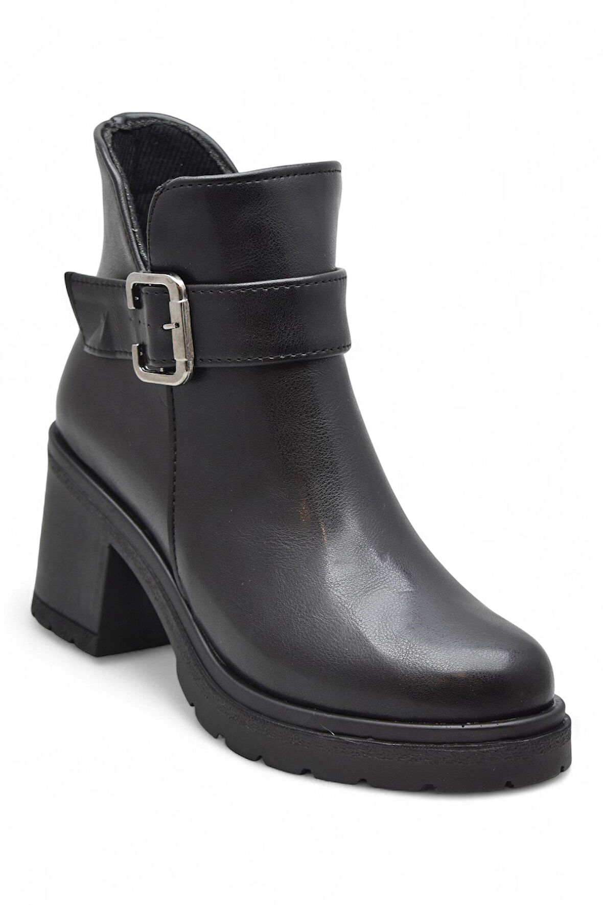 4560 Kadın Bot Ayakkabı Kaymaz Taban Fermuarlı Bağcıklı Günlük Kadın Bot