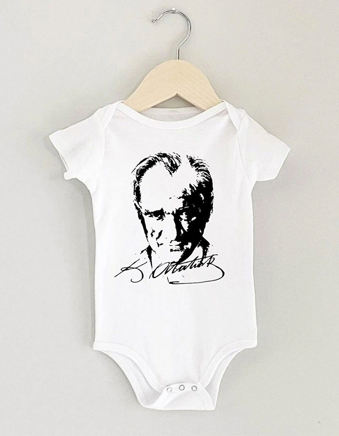 HANOVA CREATIVE- ATATÜRK BASKILI BEBEK ZIBIN ATLET %100 PAMUK 