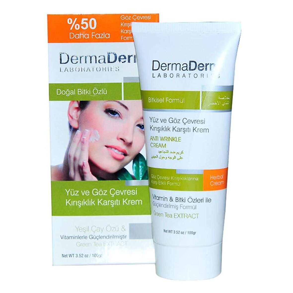 Dermaderm Yüz ve Göz Çevresi Kırışıklık Karşıtı Krem 100 GR