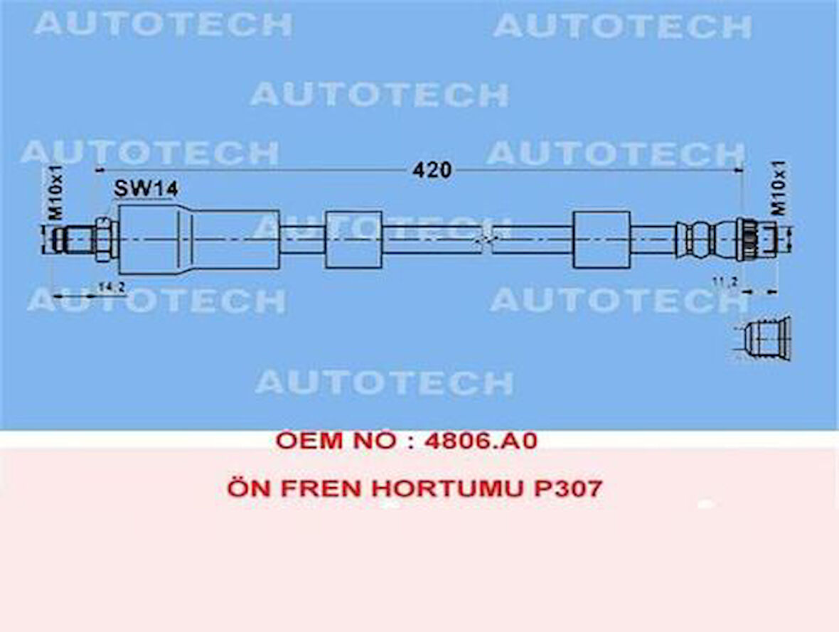 Autotech Tk03 Ön Fren Hortumu Kıa Capıtal