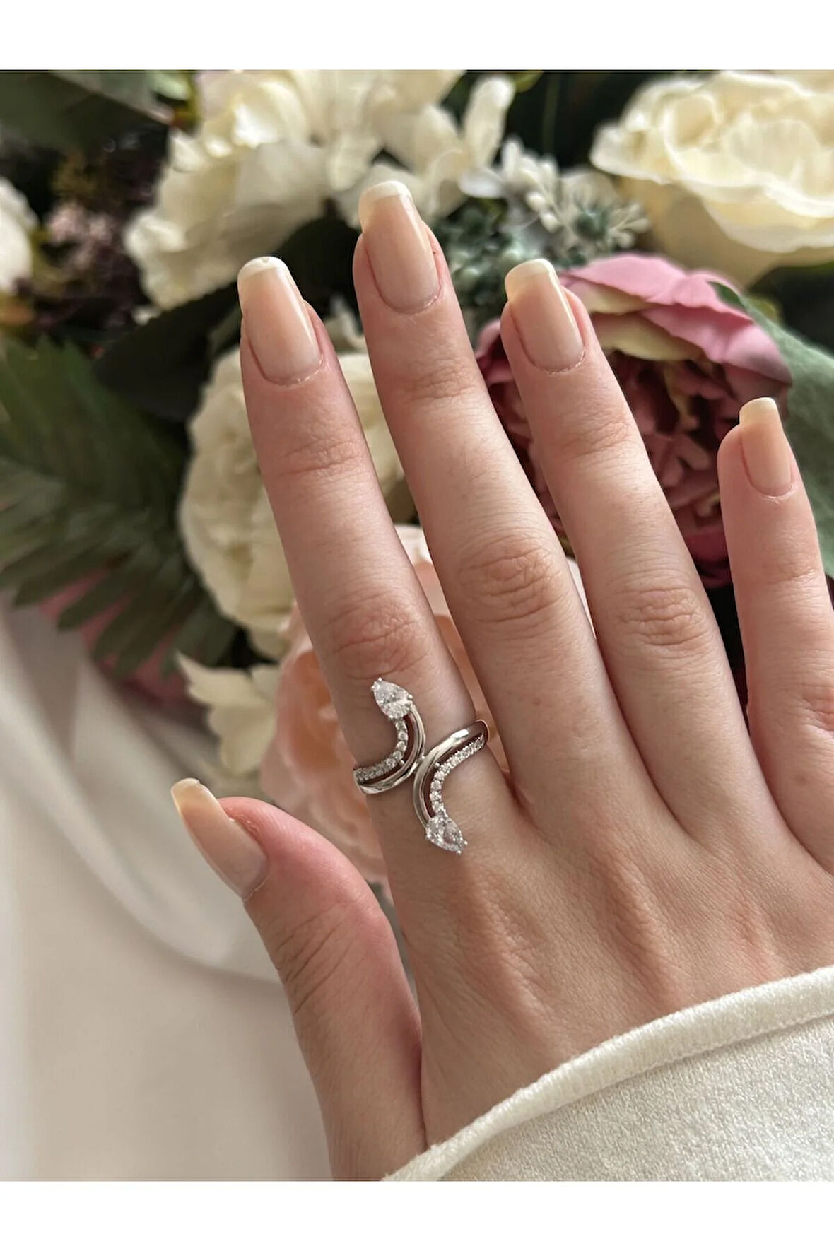 Çift Motifli Gümüş Yüzük