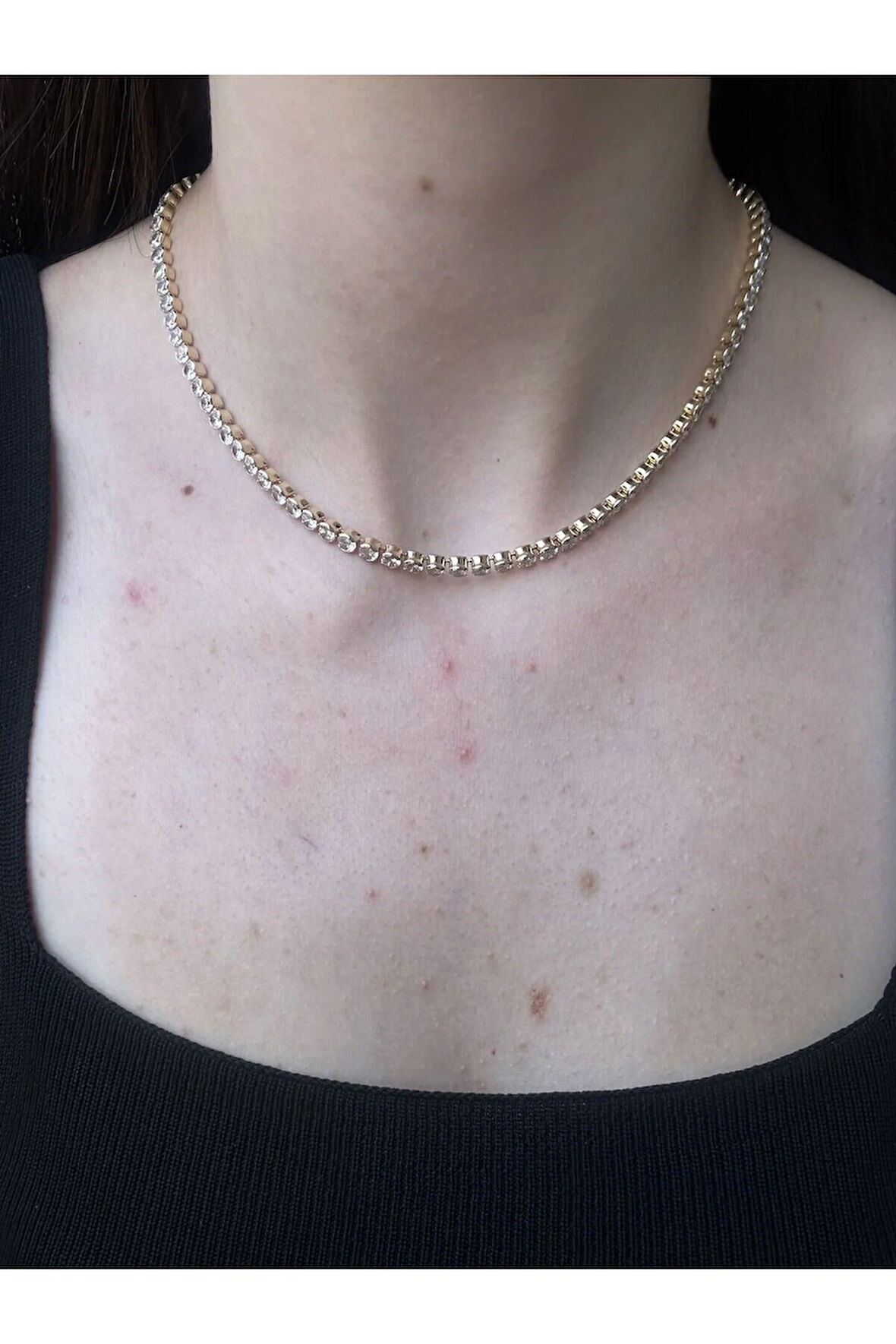 Gold Baget Su Yolu Kolye