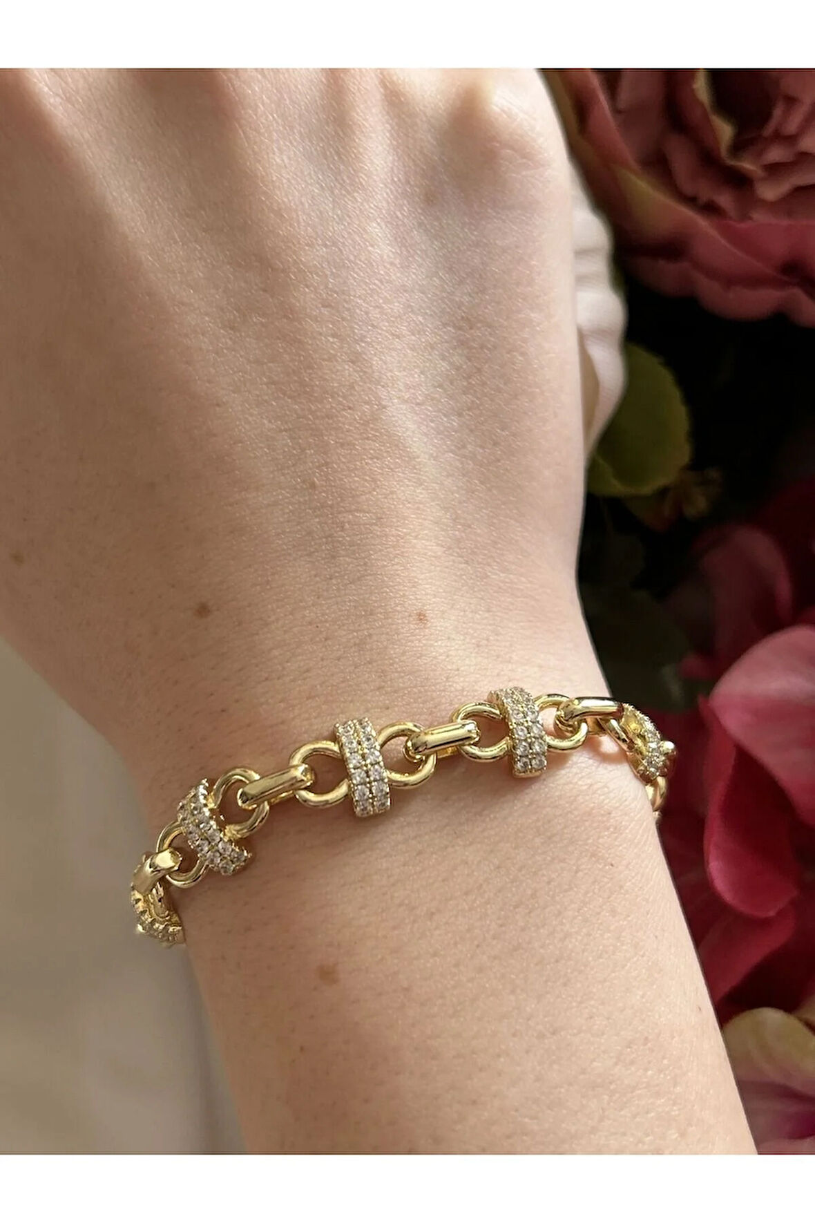 Su Yolu Gold Kelepçe Bileklik