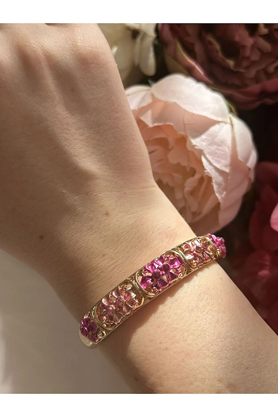 Pembe Kurdela Bileklik