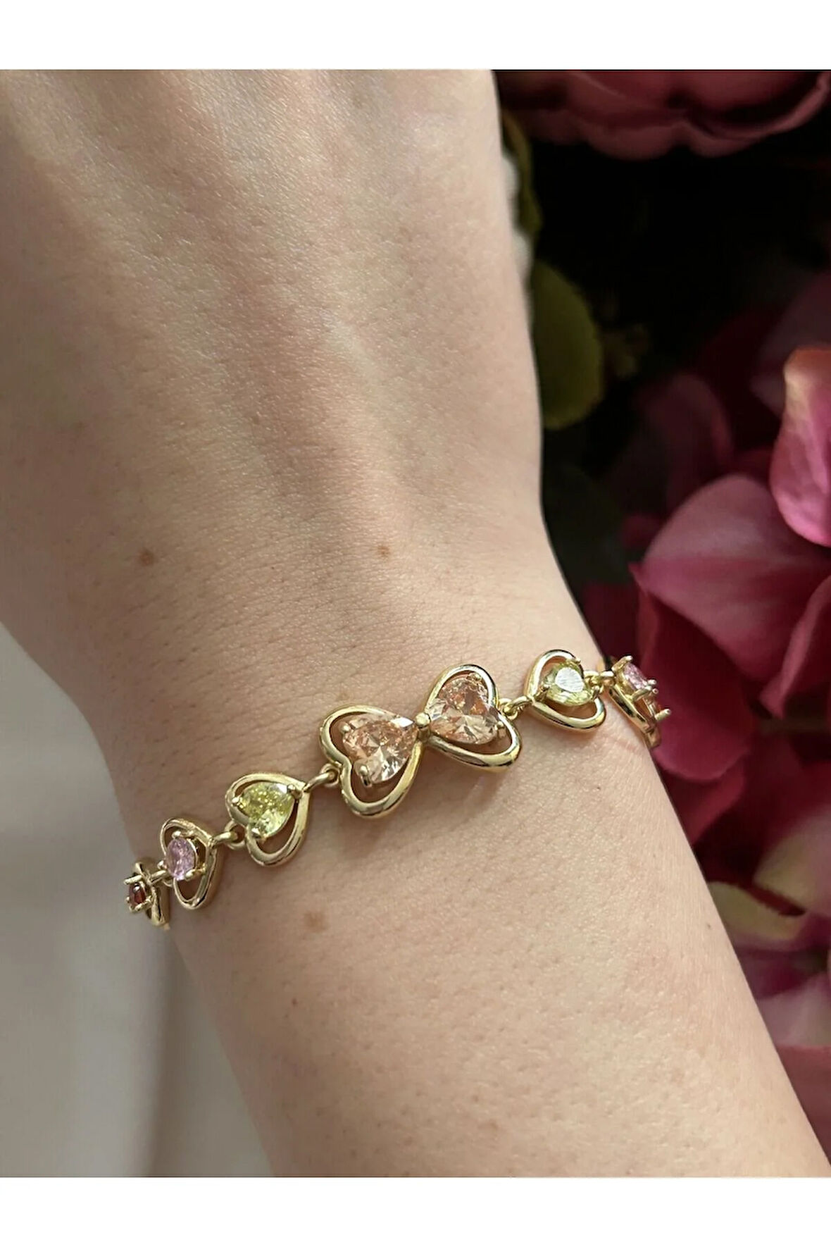 Zirkon Yonca Tam Tur Bileklik