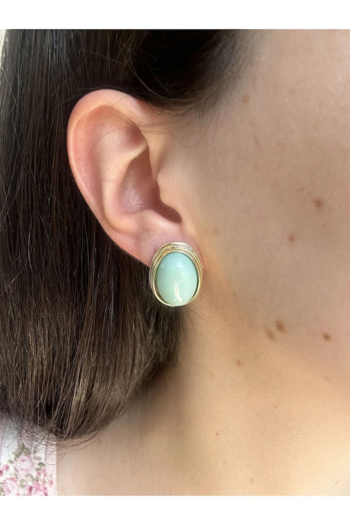 Firuze Taşlı Küpe