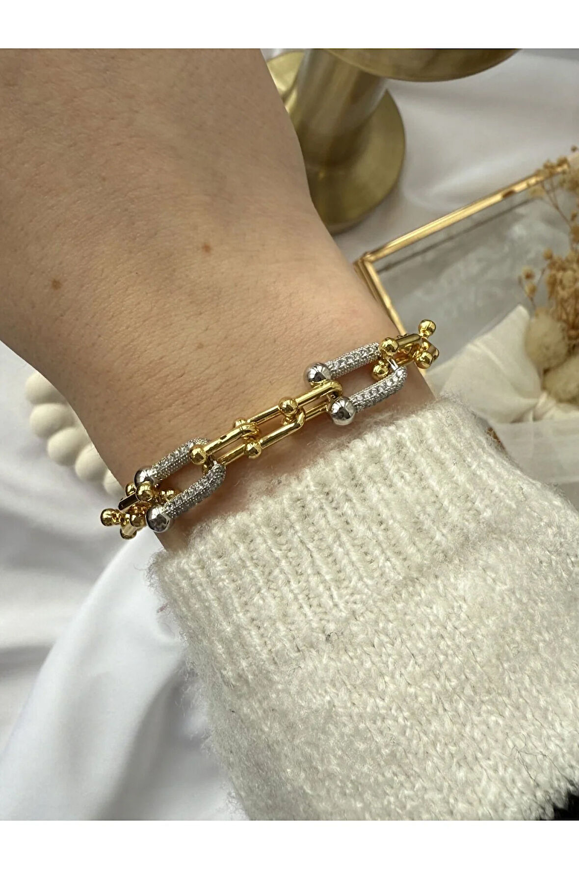 Silver Detay Tıffany Bileklik