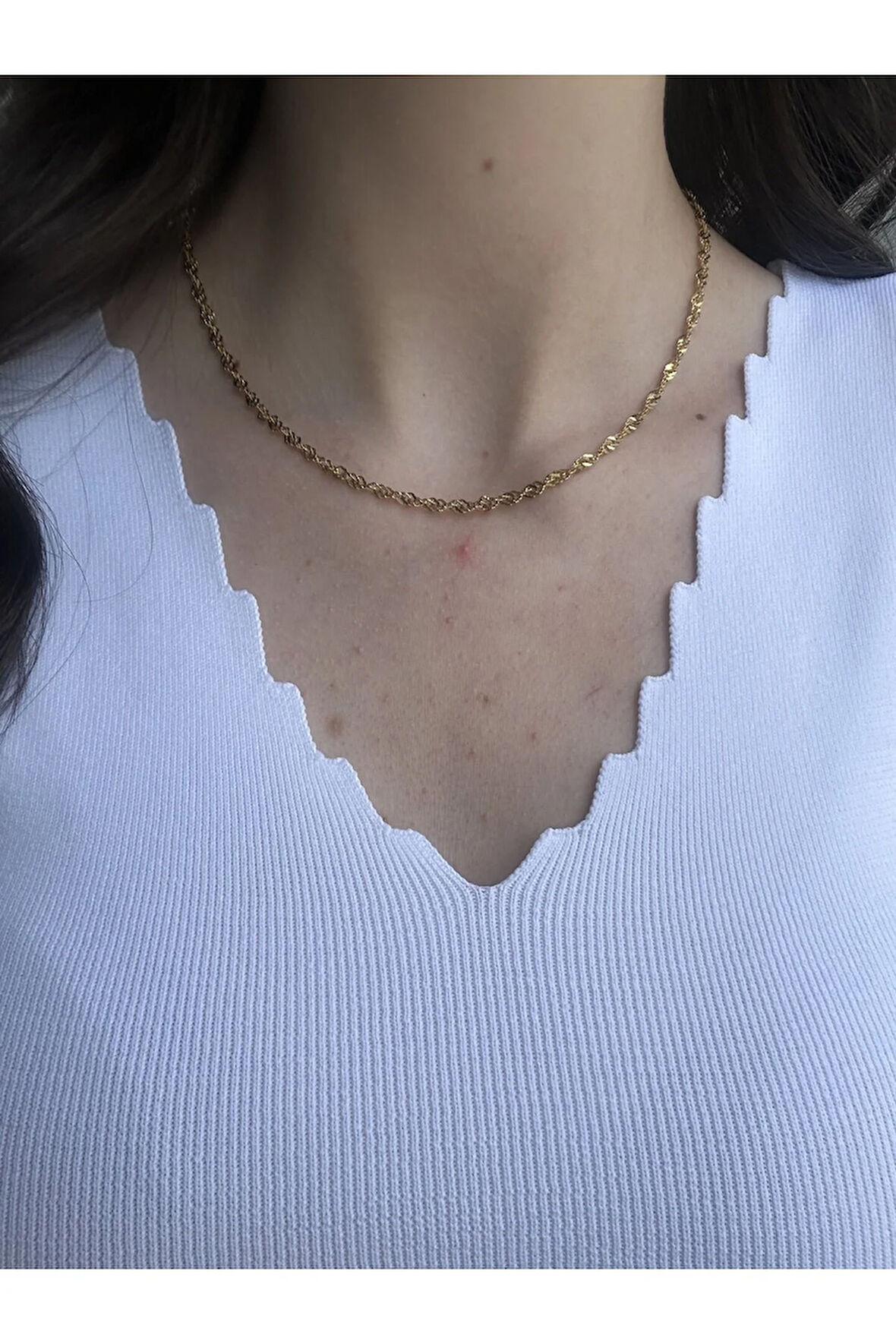 Gold Sarmal Zincir Kolye