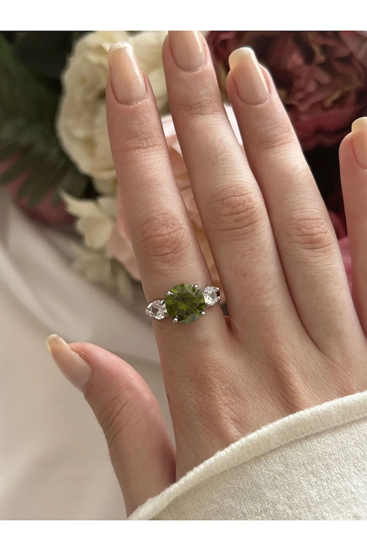 Yeşil Zirkon Taş Yüzük