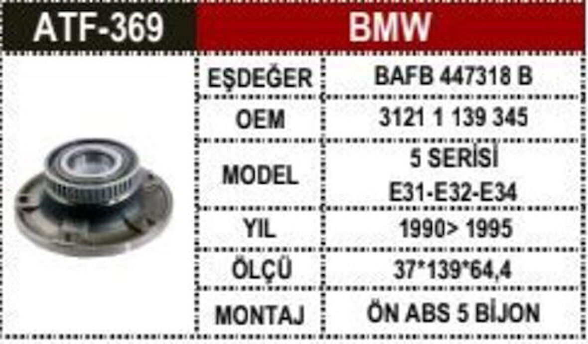 ATF 369 BMW E46 Ön Porya 31221139345 31221139345