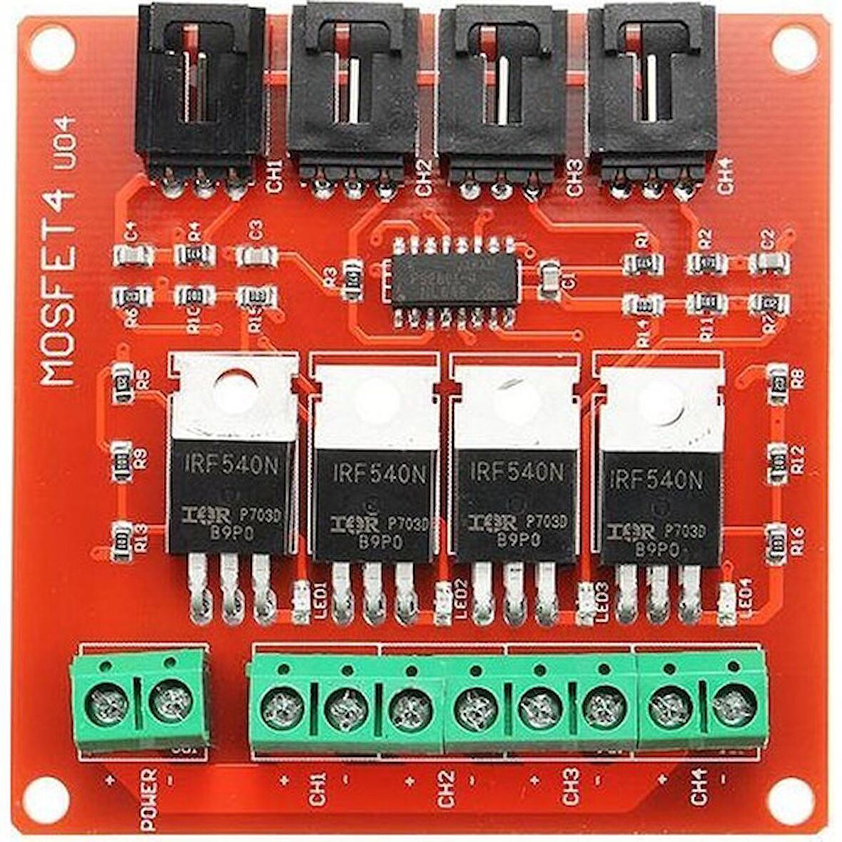 4 Kanal IRF540 Mosfet Modülü Standart