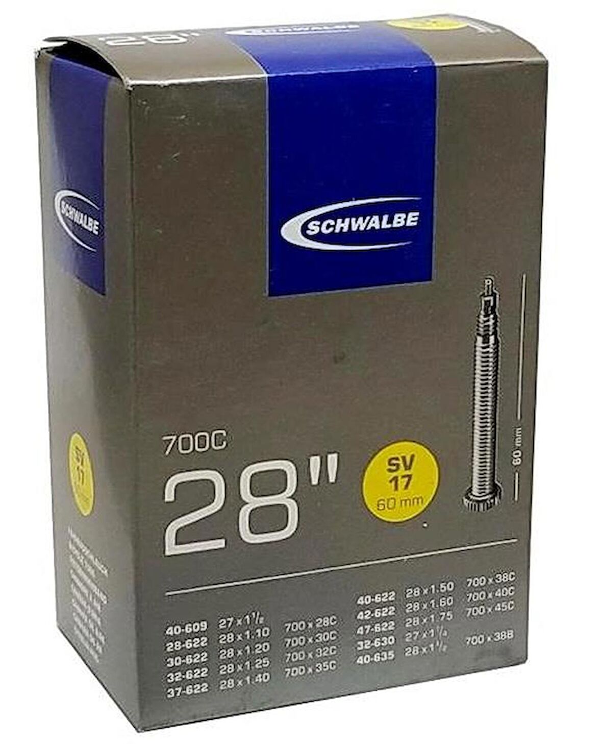 Schwalbe SV17 60mm 700x28 -45 Arası İç Lastik