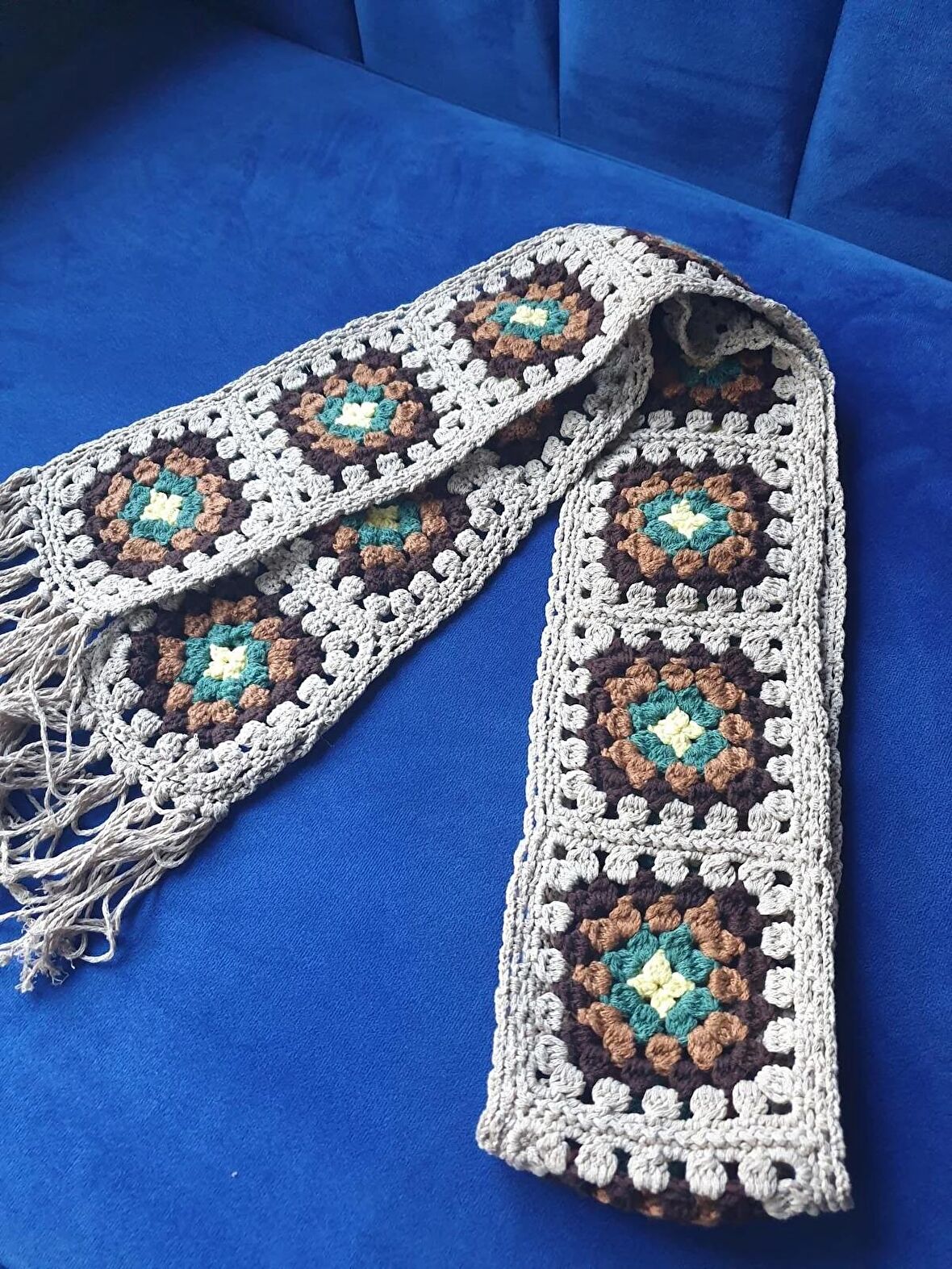 El Örgüsü Ekose Atkı
