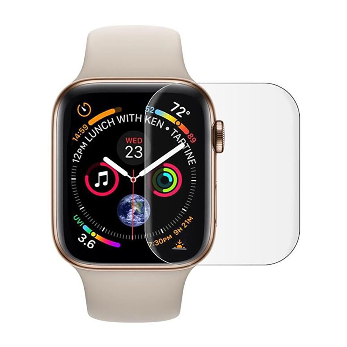 Apple Watch Uyumlu 5 44MM EKRAN KORUYUCU +1 YEDEK 