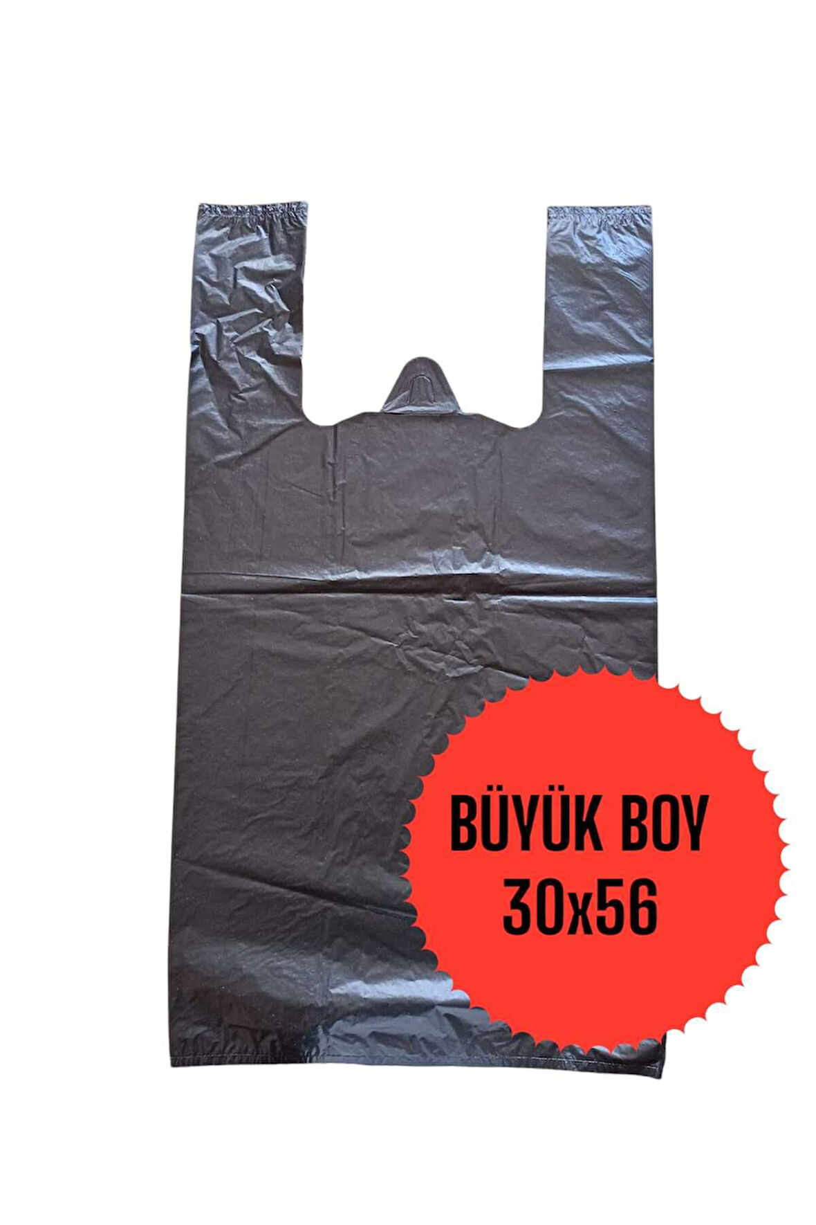 BÜYÜK BOY 1KG ATLET MARKET POŞETİ SİYAH POŞET 30x56cm SAĞLAM