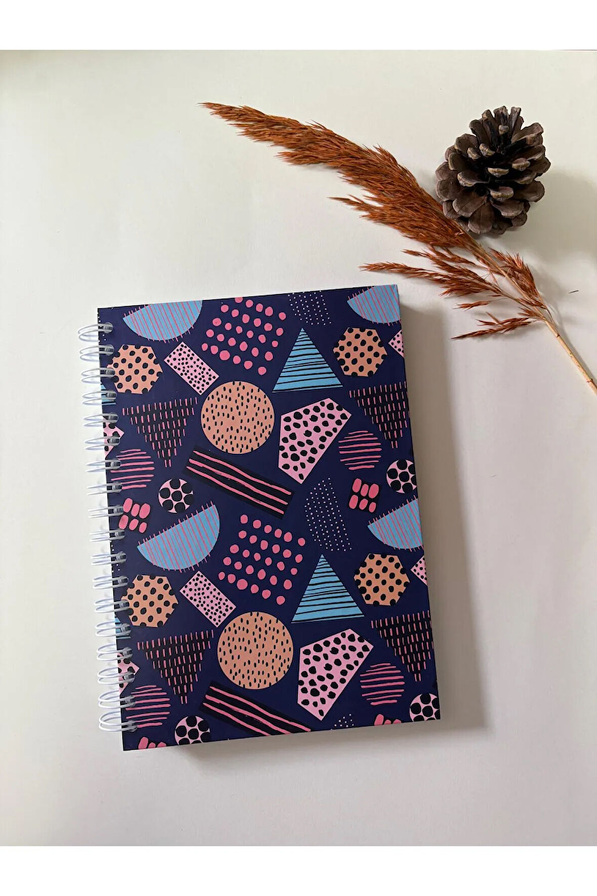 Atakids Lizy Spralli Sert Kapak Kareli Okul Not Defteri (17×24 cm, 120 yaprak)