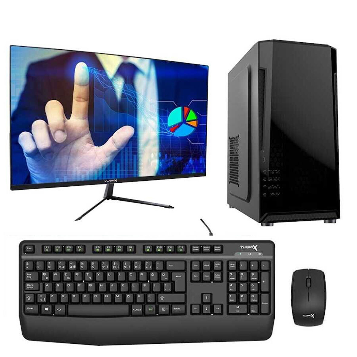 Turbox Tx6132 i5 6400 16GB DDR4 512GB M.2 NVMe SSD 23.8 inç FHD Monitör Masaüstü Ofis Bilgisayarı